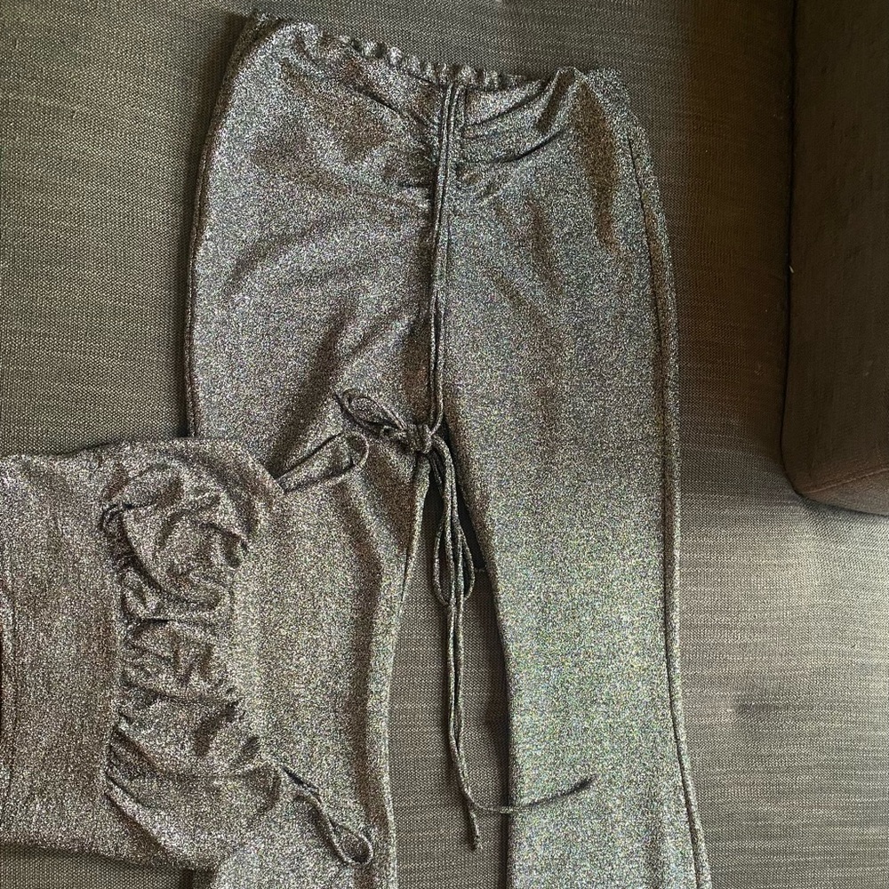 Silver sparkly set